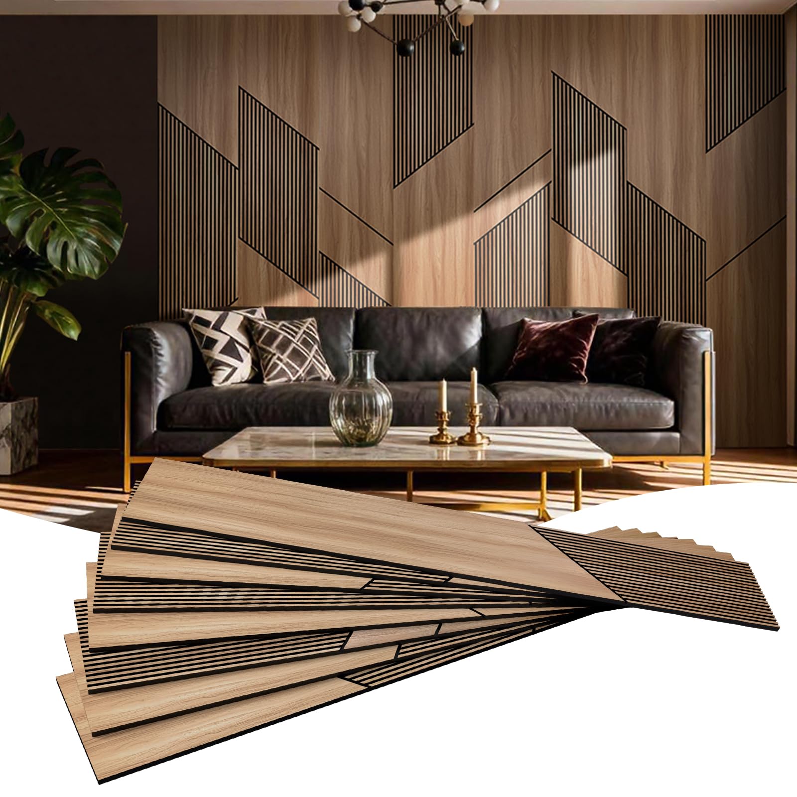 Amazon.com: SSHENGYA 8-Pack Teak Wood Grain 3D WPC Wall Panels
